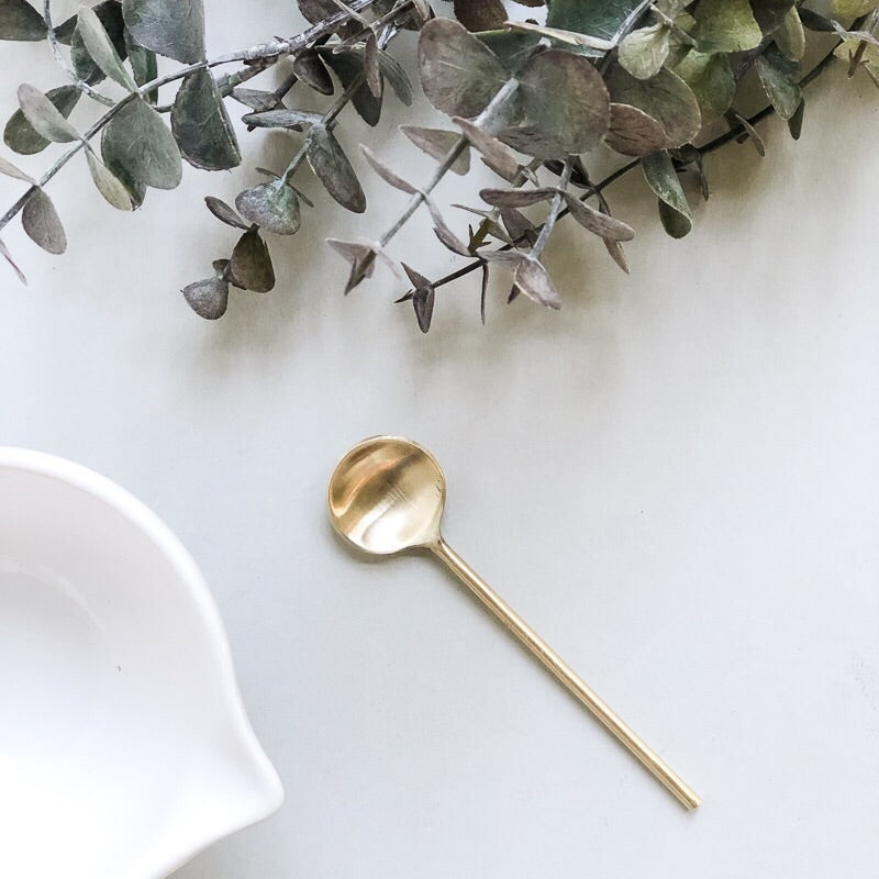 4" Brass Finish Spoon