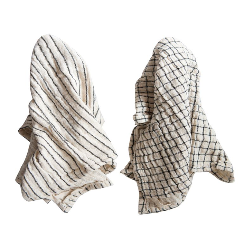 Black & White Cotton Tea Towel (2 Styles)