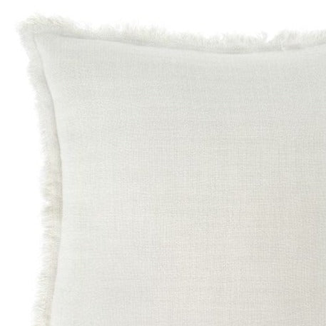 Ivory Frayed Edge Pillow 20x20