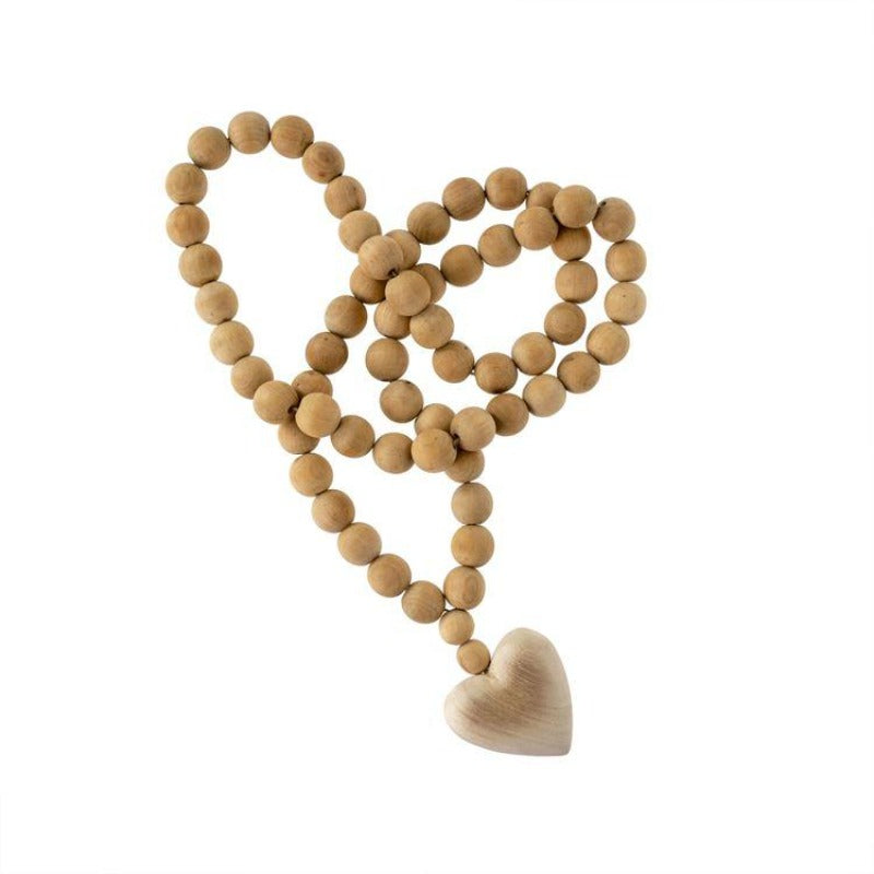 Wooden Heart Blessing Beads