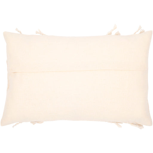Cream Tassel Lumbar Pillow -14"x22"