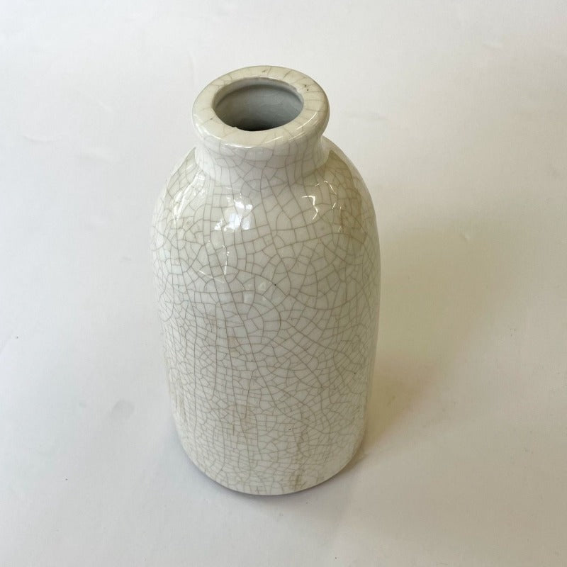 Ivory Ceramic Bottle Vase (2 Sizes)