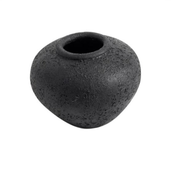 Black Terracotta Vase - 7"