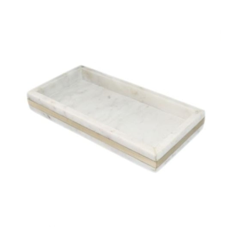 Brass Inlay Marble Tray (3 Sizes)