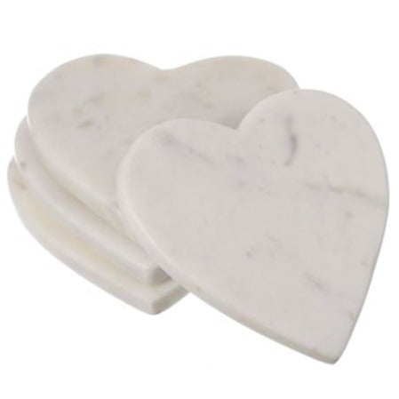 Marble Heart Coasters (Set of 4)