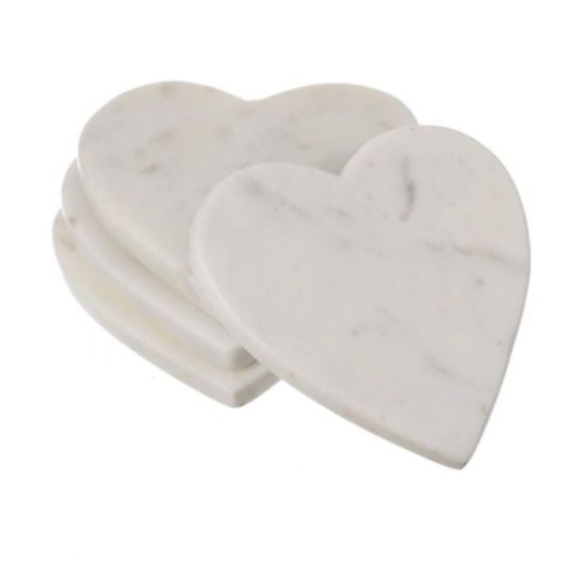 Marble Heart Coasters (Set of 4)