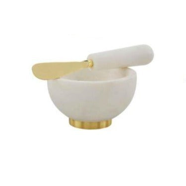 Marble & Brass Dip Bowl (2 Colors)