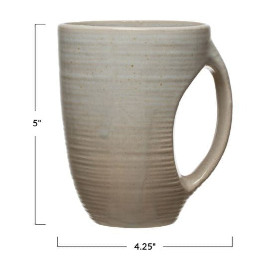 Bone Reactive Glaze Stoneware Mug
