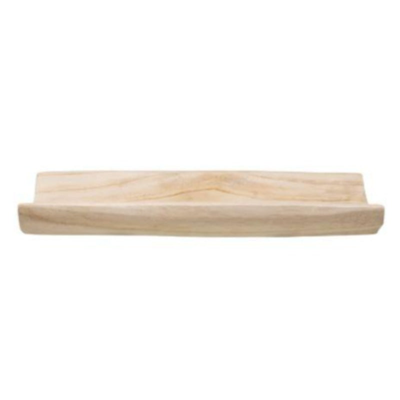 Curved Paulownia Wood Tray