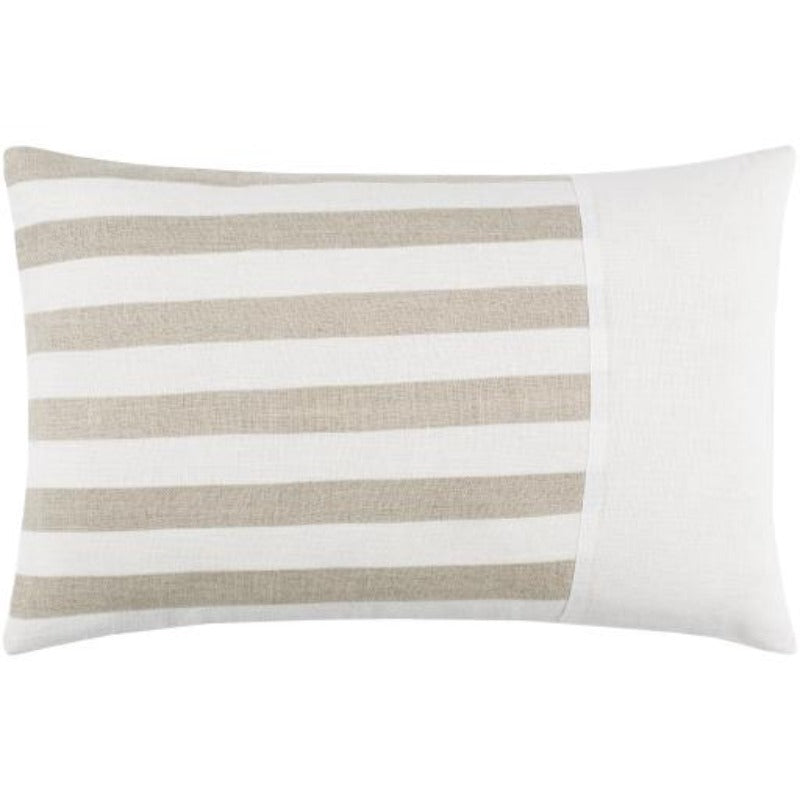 Ivory & Natural Stripe Lumbar Pillow