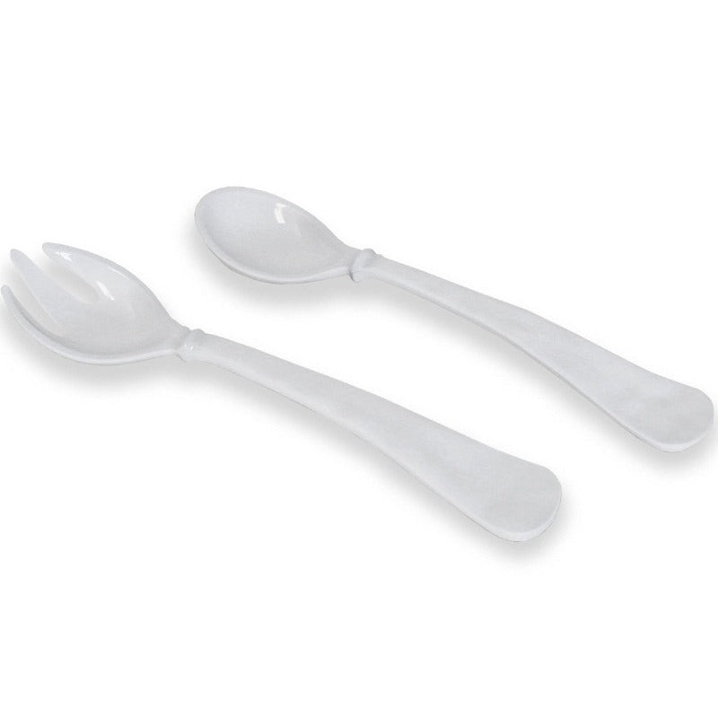 White Glazed Melamine Servers