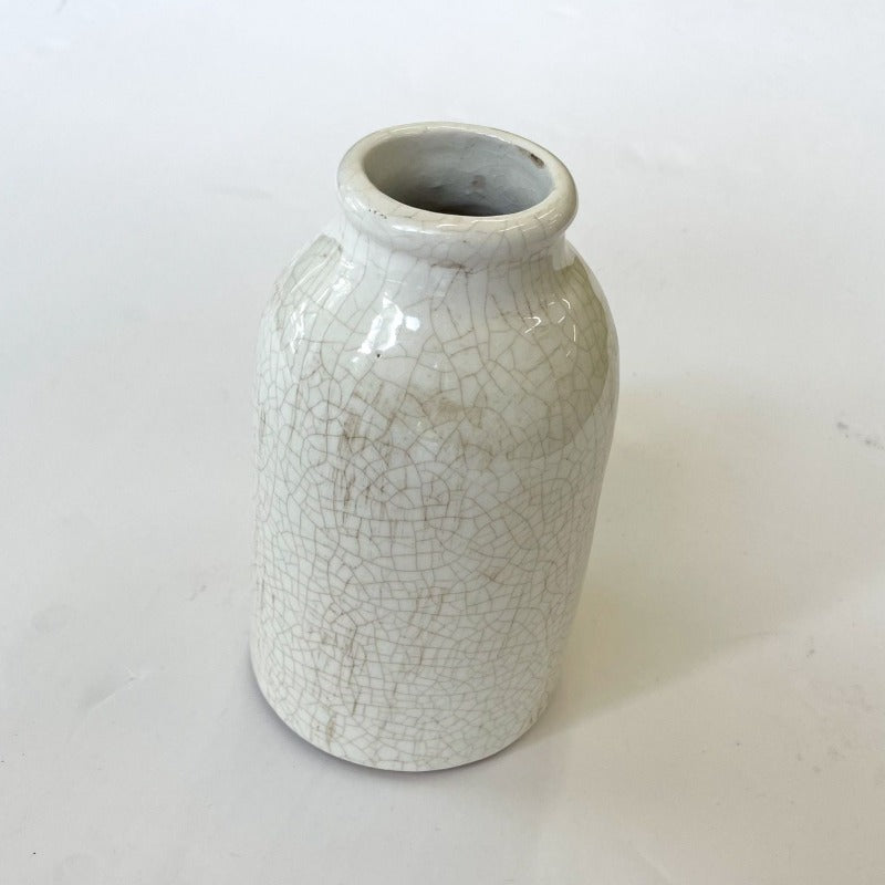 Ivory Ceramic Bottle Vase (2 Sizes)