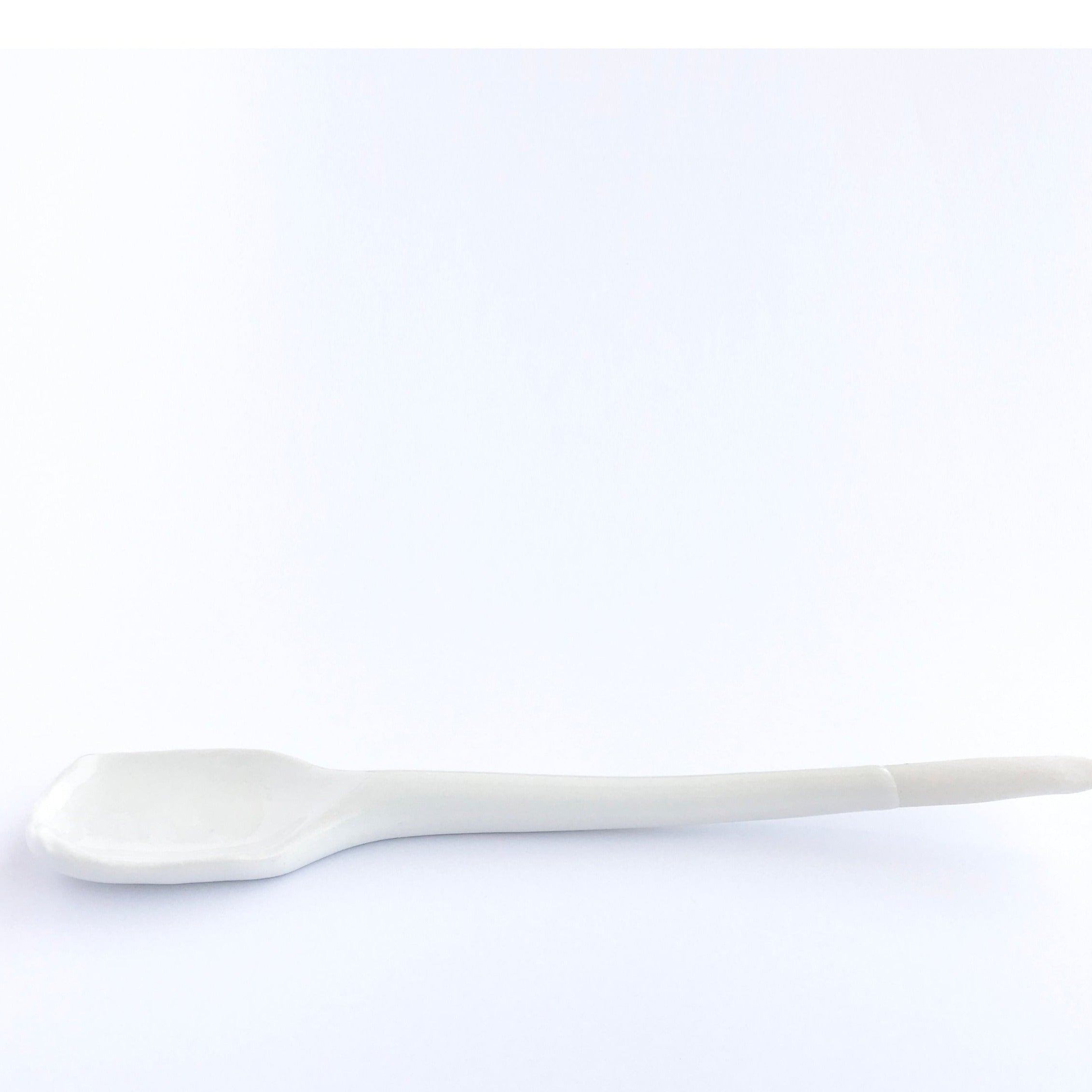 White Porcelain Serving Spoon