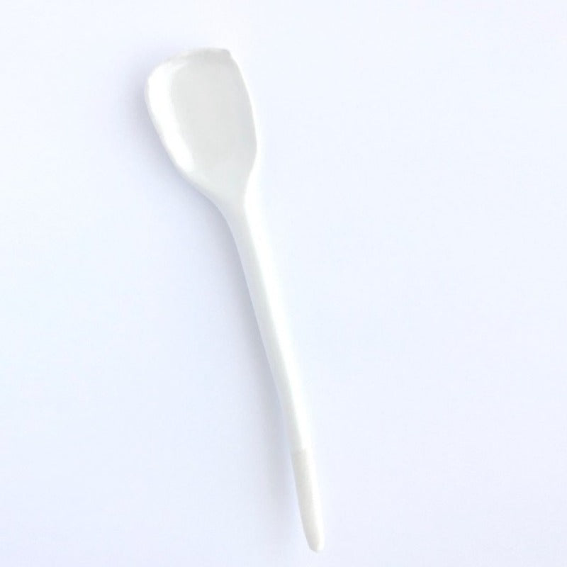 White Porcelain Serving Spoon