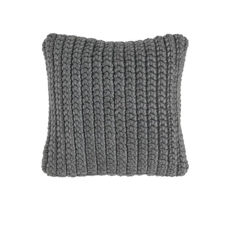 Knit Steel Grey Pillow - 20x20