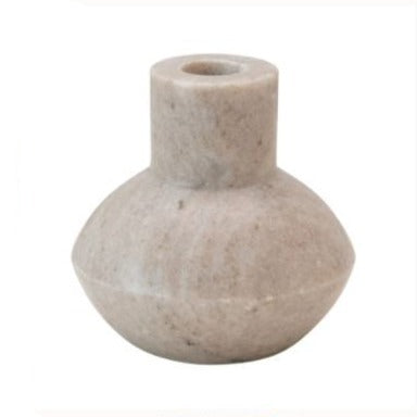 Taupe Marble Taper Holder