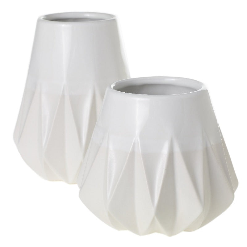 Two Tone Geometric Vase (2 Sizes)