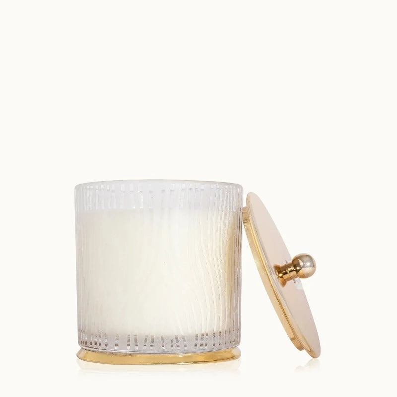 Frasier Fir Gilded Large Candle - Frosted Wood Grain