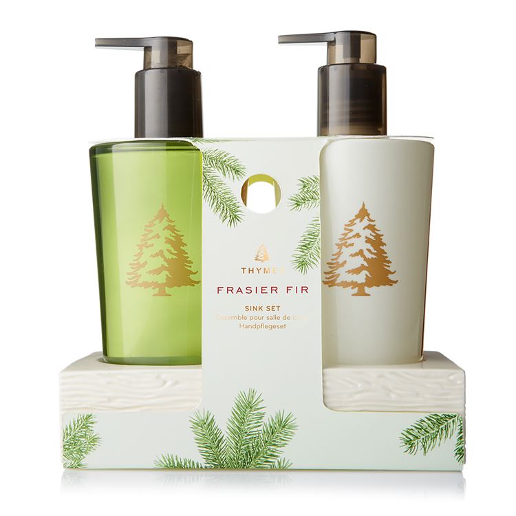 Thymes Frasier Fir Sink Set w/ Ceramic Caddy