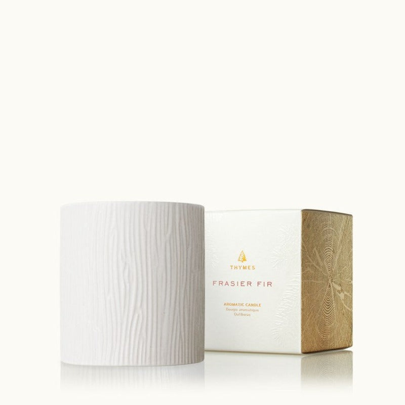 Frasier Fir Medium Gilded Ceramic Candle